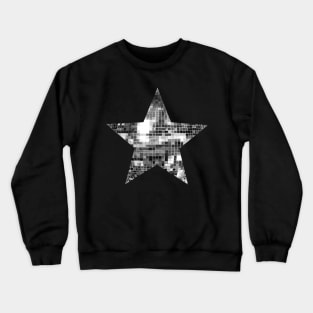 Shiny Silver Disco Ball Star Crewneck Sweatshirt